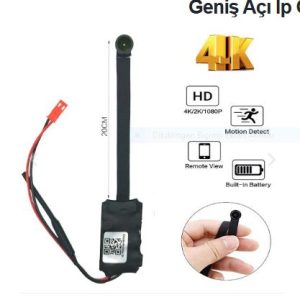 Geniş Açı IP Gizli Kamera Modül – WiFi IP | 4K | Canlı İzleme |